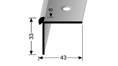 Schodový profil pro krytiny do 8 mm (šroubovací) | Küberit 875