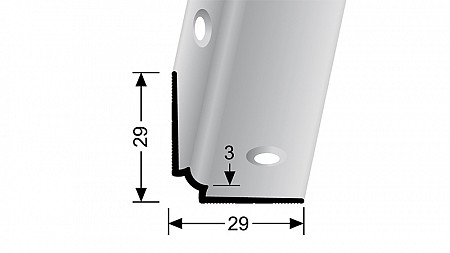 Schodový vnitřní profil pro krytiny do 3 mm (šroubovací) | Küberit 871 IW
