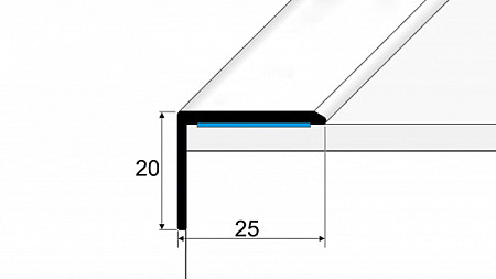Schodový profil 25 x 20 mm (samolepící) | dýhovaný