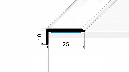 Schodový profil 25 x 10 mm (samolepící) | dýhovaný