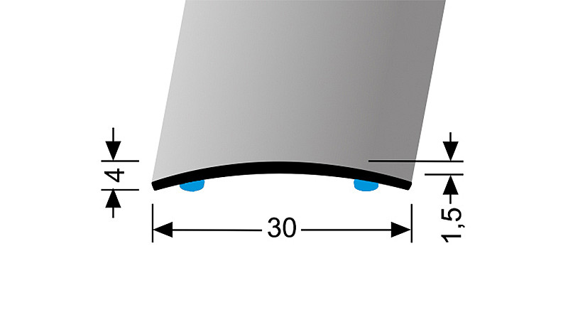 Přechodový profil 30 mm, oblý (samolepící) | nivelace 0 - 3 mm | Küberit 459 SK
