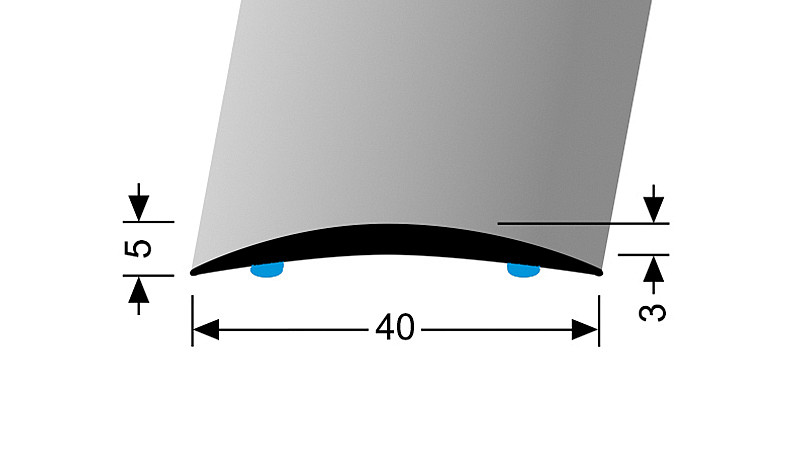 Přechodový profil 40 mm, oblý (samolepící) | nivelace 0 - 6 mm | Küberit 462 SK
