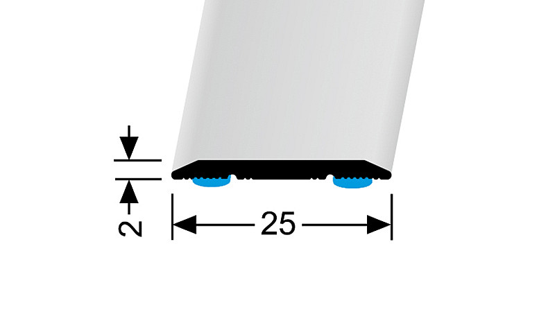 Přechodový profil 25 mm, plochý (samolepící) | Küberit 442, 442 SK