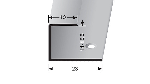 Ukončovací profil 13 mm pro krytiny od 14 do 15,5 mm (šroubovací) | Küberit 015