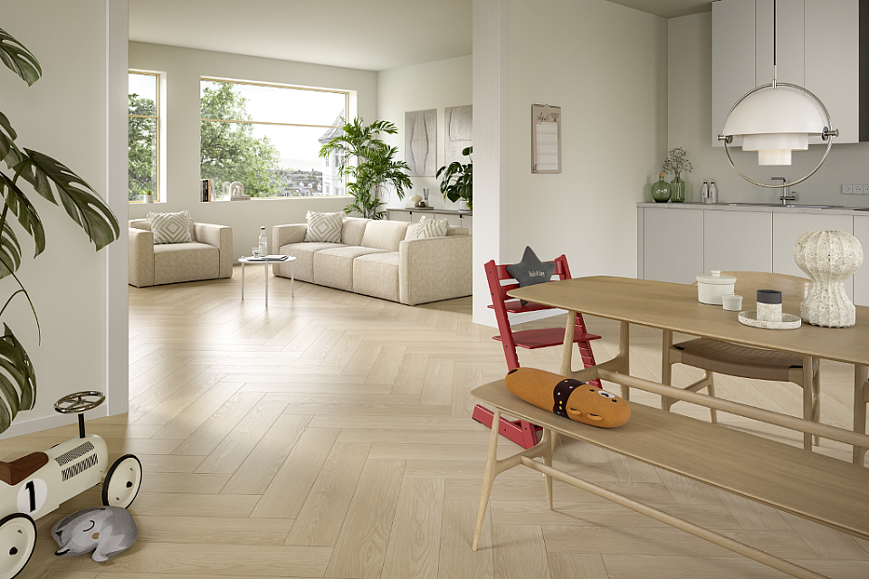 EGGER E-motion herringbone 32 Dub baronia pískový EL2133