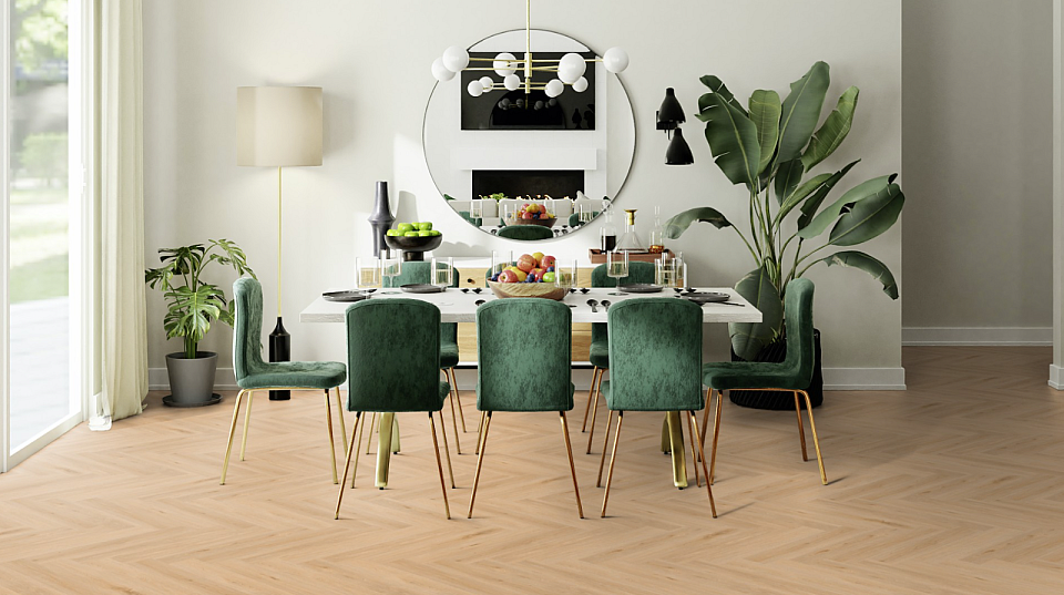 GERFLOR Creation 55 clic acoustic herringbone Aquinoah blond GERCAC55 1704