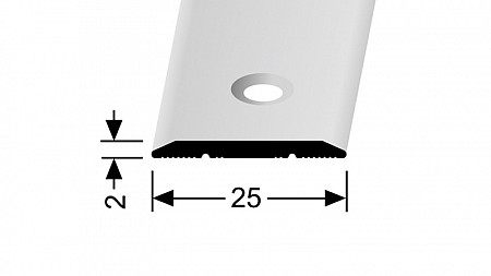 Přechodový profil 25 mm, plochý (šroubovací) | Küberit 442, 442 SK