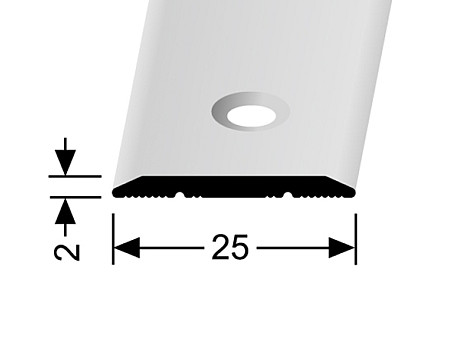 Přechodový profil 25 mm, plochý (šroubovací) | Küberit 442, 442 SK