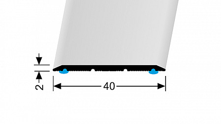 Přechodový profil 40 mm, plochý (samolepící) | Küberit 441 SK