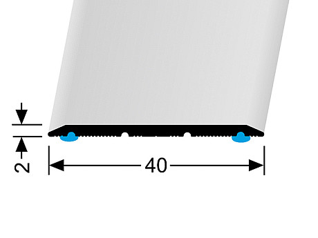 Přechodový profil 40 mm, plochý (samolepící) | Küberit 441 SK