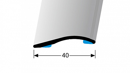Přechodový profil 40 mm, oblý (samolepící) | nivelace 0 - 18 mm | Küberit 248 SK