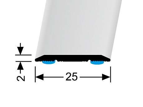 Přechodový profil 25 mm, plochý (samolepící) | Küberit 442, 442 SK