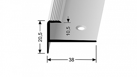 Schodový profil pro krytiny do 10,5 mm (šroubovací) | Küberit 811