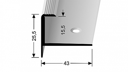 Schodový profil pro krytiny do 15,5 mm (šroubovací) | Küberit 813