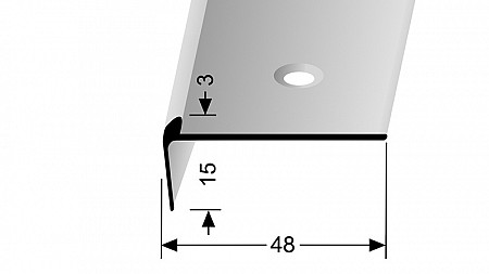 Schodový profil pro krytiny do 3 mm (šroubovací) | Küberit 860