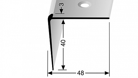 Schodový profil pro krytiny do 3 mm (šroubovací) | Küberit 862