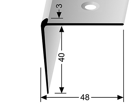 Schodový profil pro krytiny do 3 mm (šroubovací) | Küberit 862
