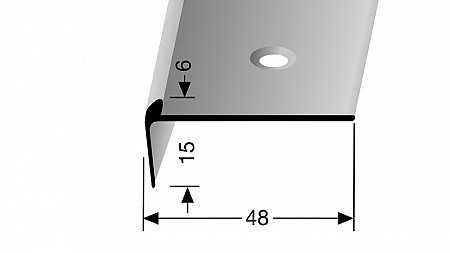 Schodový profil pro krytiny do 6 mm (šroubovací) | Küberit 864
