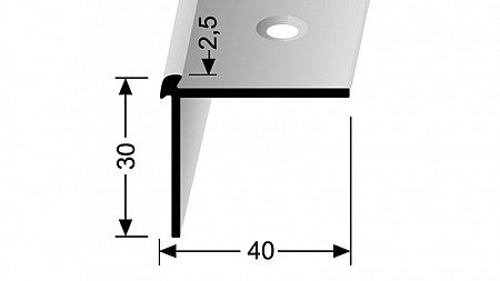 Schodový profil pro krytiny do 2,5 mm (šroubovací) | Küberit 870