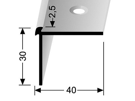 Schodový profil pro krytiny do 2,5 mm (šroubovací) | Küberit 870