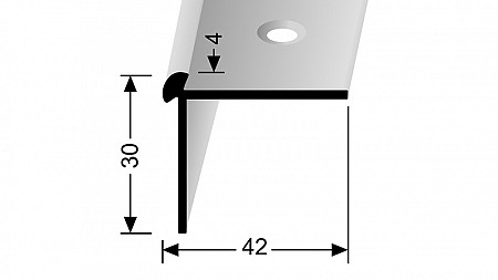 Schodový profil pro krytiny do 4 mm (šroubovací) | Küberit 872