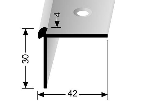 Schodový profil pro krytiny do 4 mm (šroubovací) | Küberit 872
