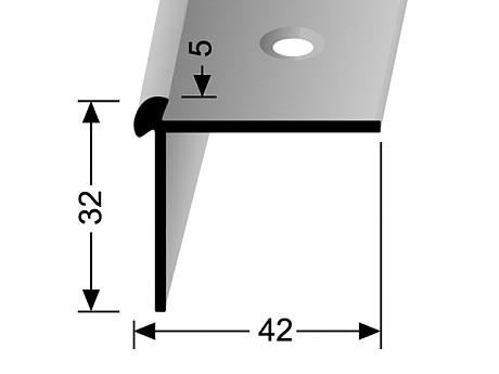 Schodový profil pro krytiny do 5 mm (šroubovací) | Küberit 873