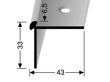 Schodový profil pro krytiny do 6,5 mm (šroubovací) | Küberit 874