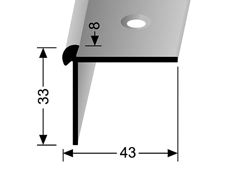 Schodový profil pro krytiny do 8 mm (šroubovací) | Küberit 875