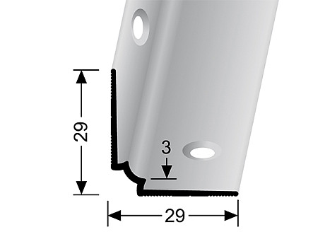Schodový vnitřní profil pro krytiny do 3 mm (šroubovací) | Küberit 871 IW