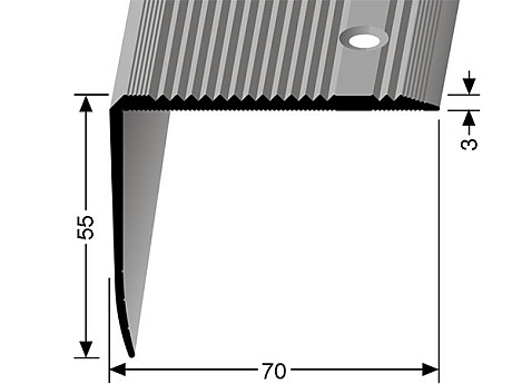 Schodový profil 70 x 55 mm (šroubovací) | Küberit 530
