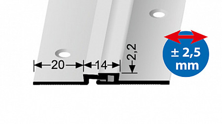 Dilatační profil pro krytiny do 2 mm (šroubovací) | Küberit 316