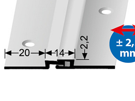 Dilatační profil pro krytiny do 2 mm (šroubovací) | Küberit 316