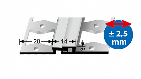 Dilatační profil pro krytiny do 3 mm (šroubovací) | Küberit 317 G