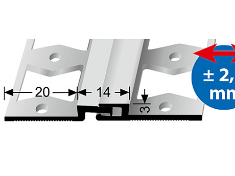 Dilatační profil pro krytiny do 3 mm (šroubovací) | Küberit 317 G
