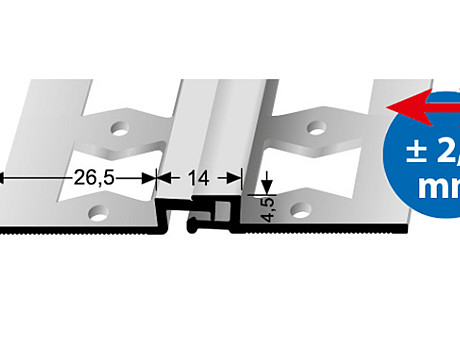 Dilatační profil pro krytiny do 4,5 mm (šroubovací) | Küberit 318 G