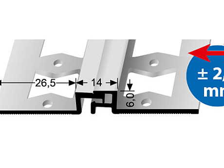 Dilatační profil pro krytiny do 6 mm (šroubovací) | Küberit 319 G