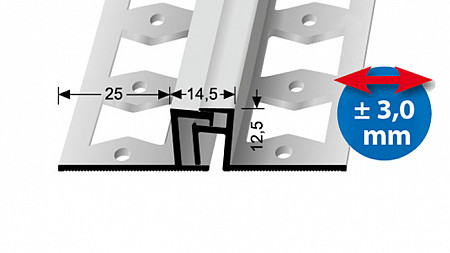 Dilatační profil pro krytiny do 12,5 mm (šroubovací) | Küberit 323 G