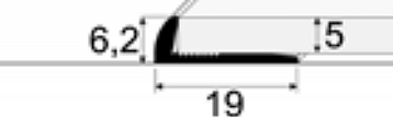 Ukončovací profil pro krytiny do 5 mm (šroubovací) | Küberit 355