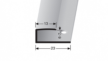 Ukončovací profil 13 mm pro krytiny od 6 do 7 mm (šroubovací) | Küberit 011