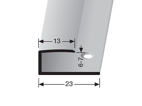 Ukončovací profil 13 mm pro krytiny od 6 do 7 mm (šroubovací) | Küberit 011