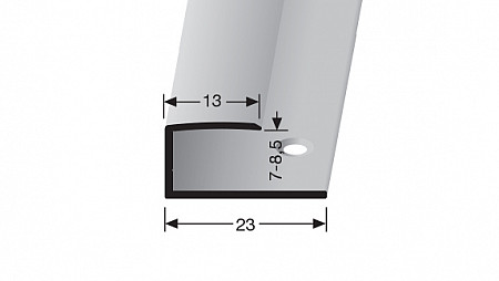 Ukončovací profil 13 mm pro krytiny od 7 do 8,5 mm (šroubovací) | Küberit 010