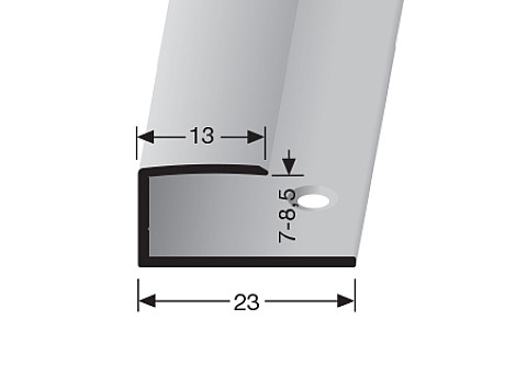 Ukončovací profil 13 mm pro krytiny od 7 do 8,5 mm (šroubovací) | Küberit 010