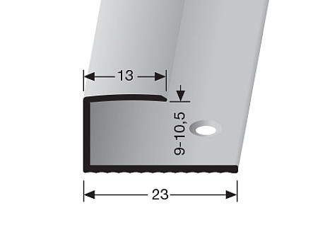 Ukončovací profil 13 mm pro krytiny od 9 do 10,5 mm (šroubovací) | Küberit 012