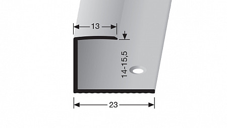 Ukončovací profil 13 mm pro krytiny od 14 do 15,5 mm (šroubovací) | Küberit 015