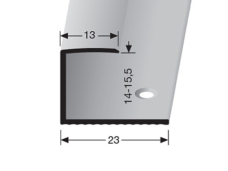 Ukončovací profil 13 mm pro krytiny od 14 do 15,5 mm (šroubovací) | Küberit 015