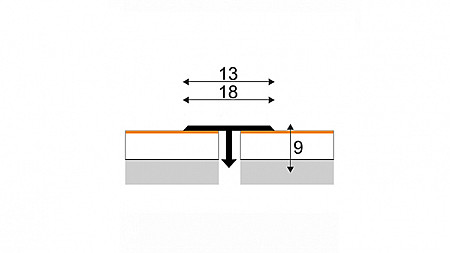 Spárovací T profil 13 / 18 mm (pro tvarování ohýbacím nářadím)