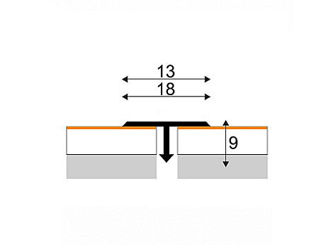 Spárovací T profil 13 / 18 mm (pro tvarování ohýbacím nářadím)