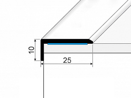 Schodový profil 25 x 10 mm (samolepící) | dýhovaný