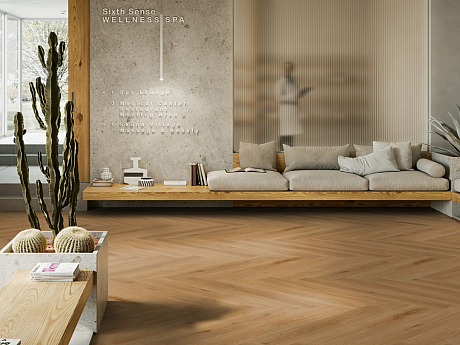 GERFLOR Creation 55 clic acoustic herringbone Aquinoah honey GERCAC55 1706